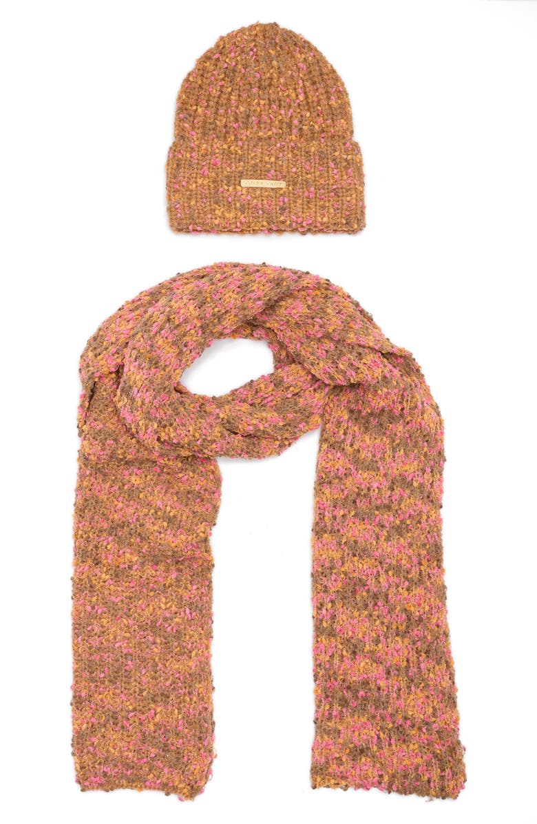 San Diego Hat x Trina Turk Beanie & Scarf Set, Alternate, color, Brown