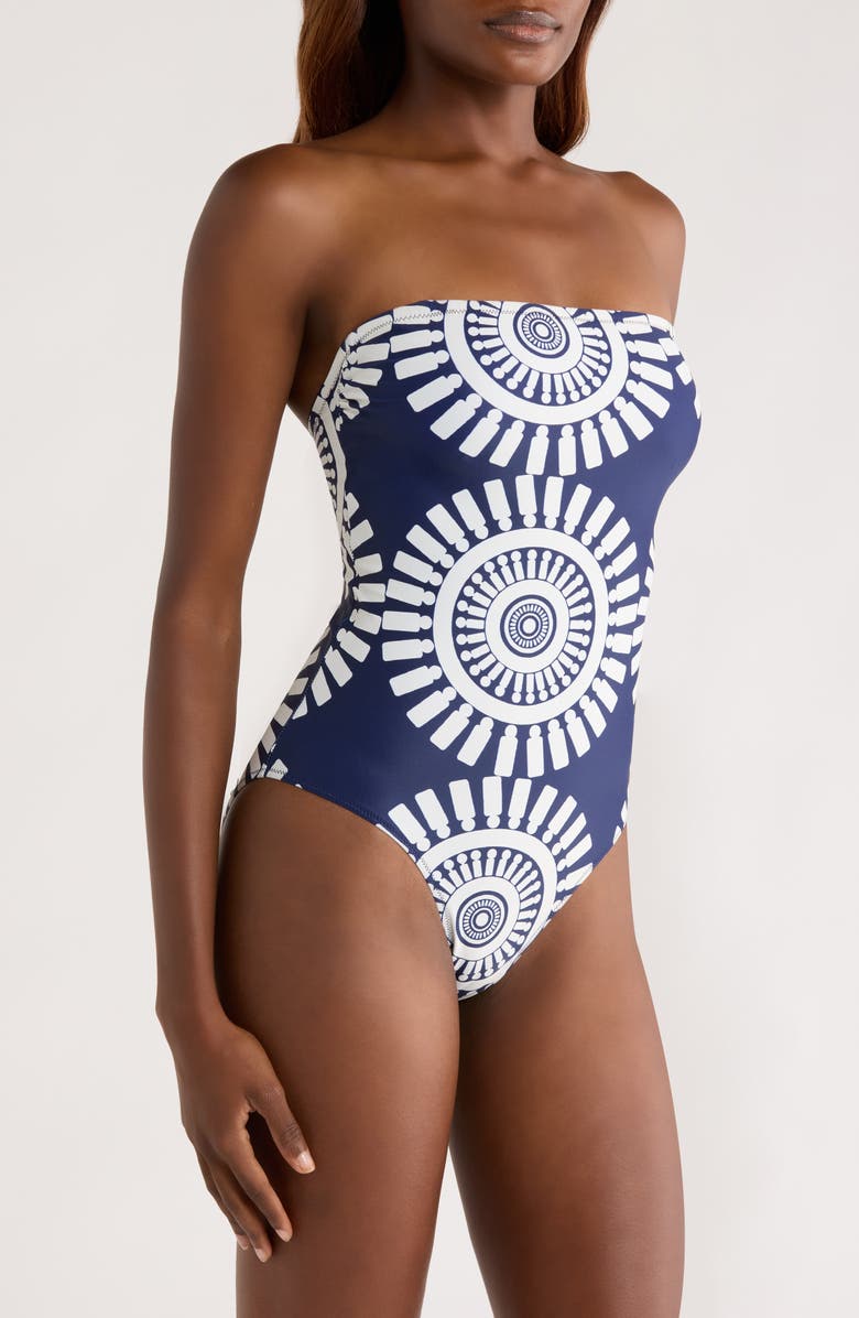 lemlem Dinha One-Piece Swimsuit, Alternate, color, Zeina Navy
