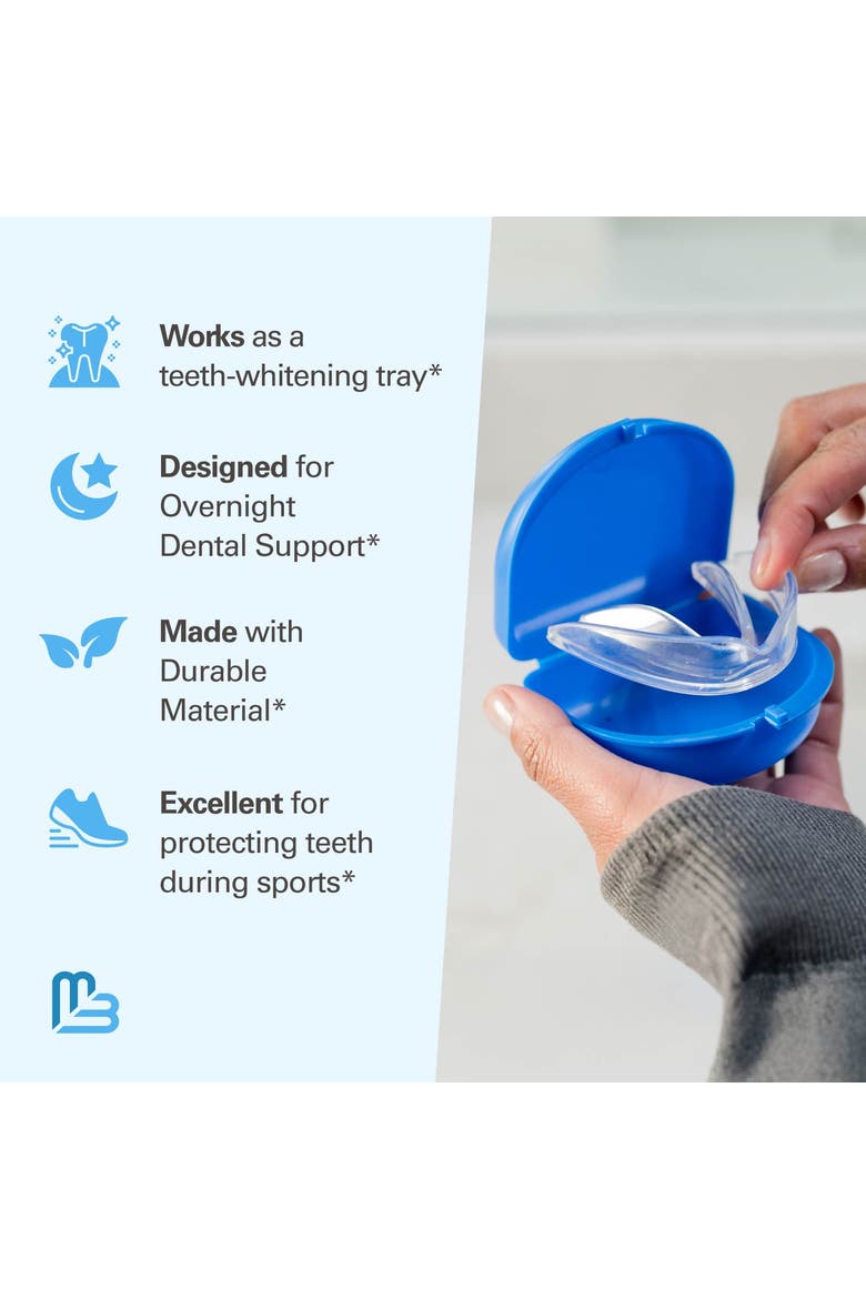 Custom Fit Mouth Guards with Storage Case, 4 Count, Alternate, color, No Colour
