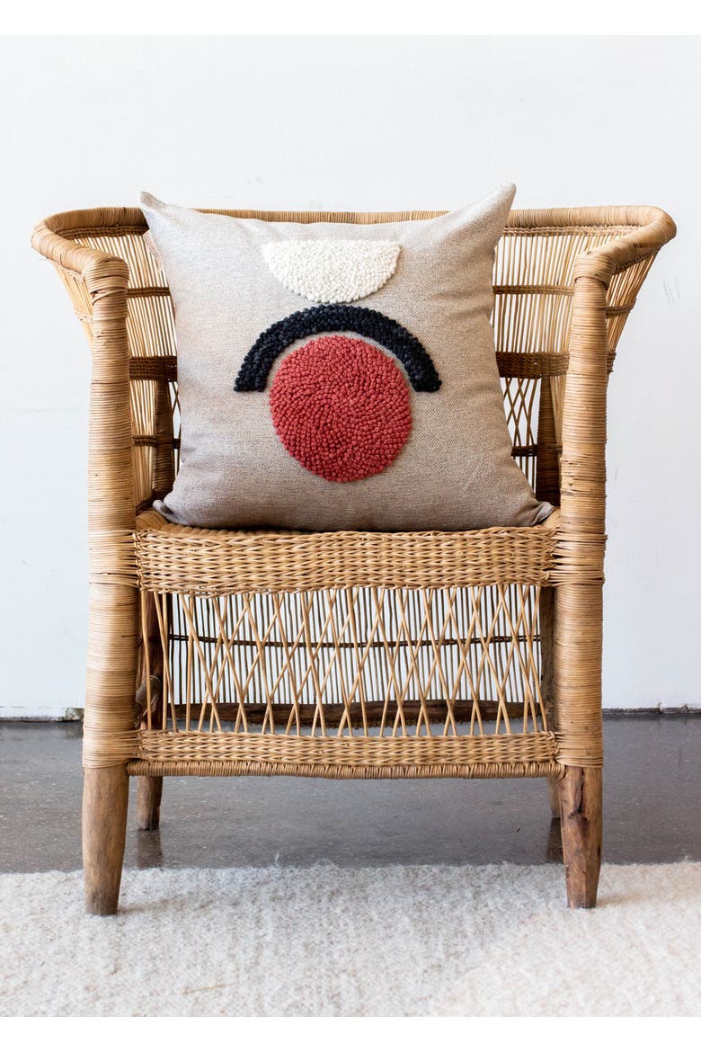 AfriScandi Sunrise Throw Pillow, Main, color, Natural