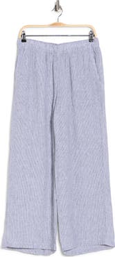Eileen Fisher Organic Linen Ankle Wide Leg Pants