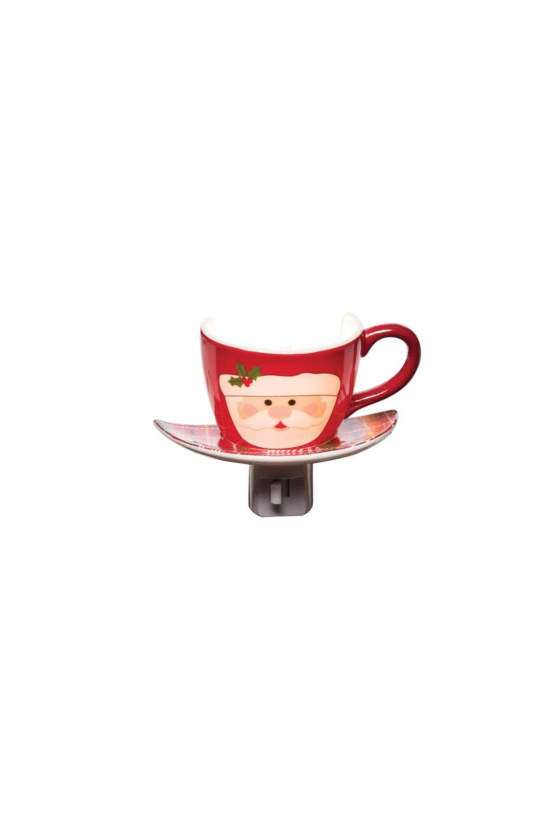 Santa Teacup Nightlight, Main, color, Red