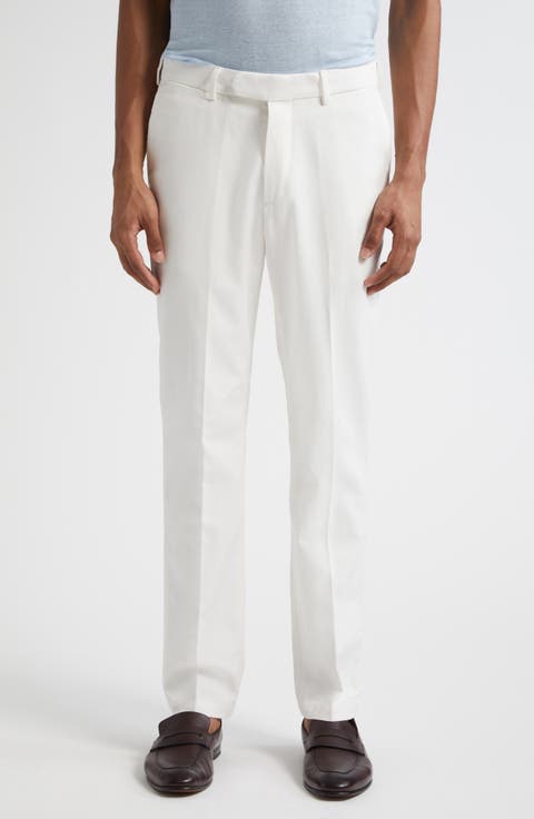 Flat Front Cotton Chinos