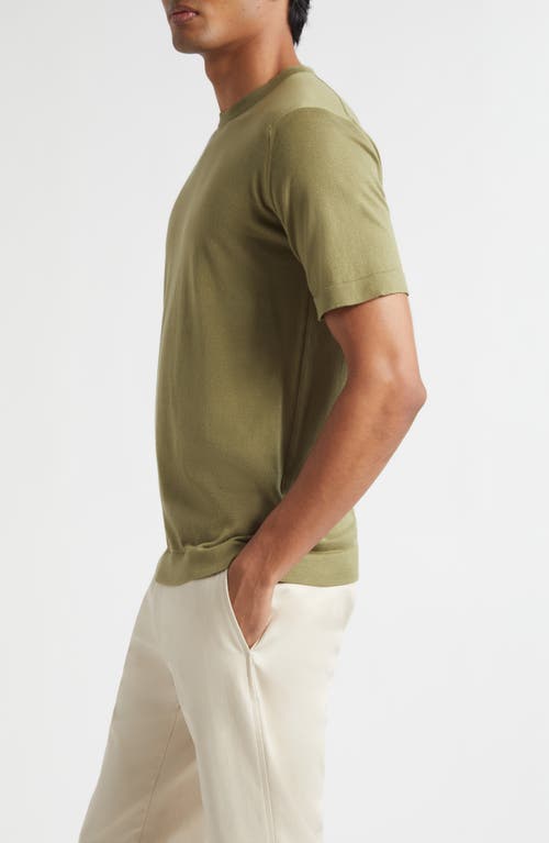 John Smedley Lorca Crewneck T-shirt In Green