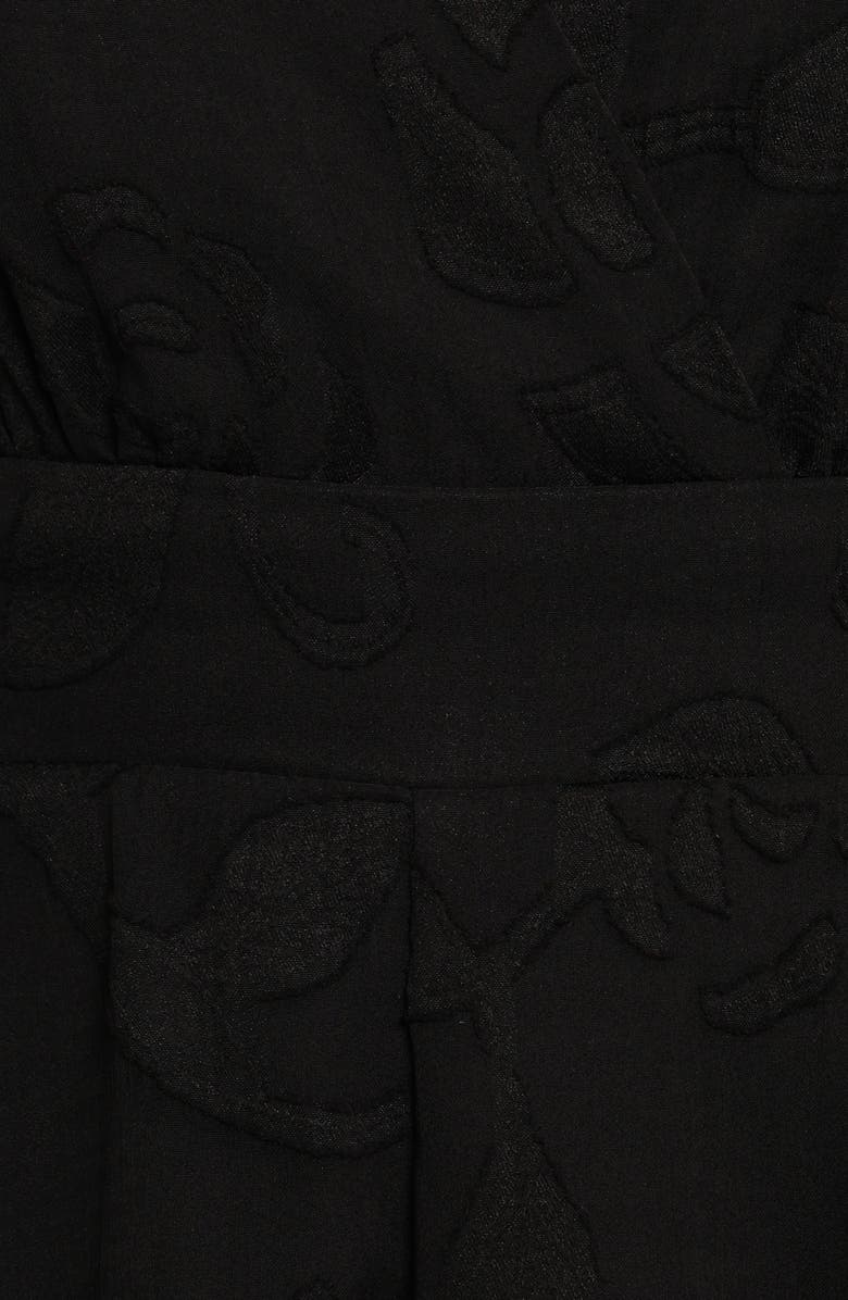 Petal & Pup Broxy Ruffle Long Sleeve Romper, Alternate, color, Black