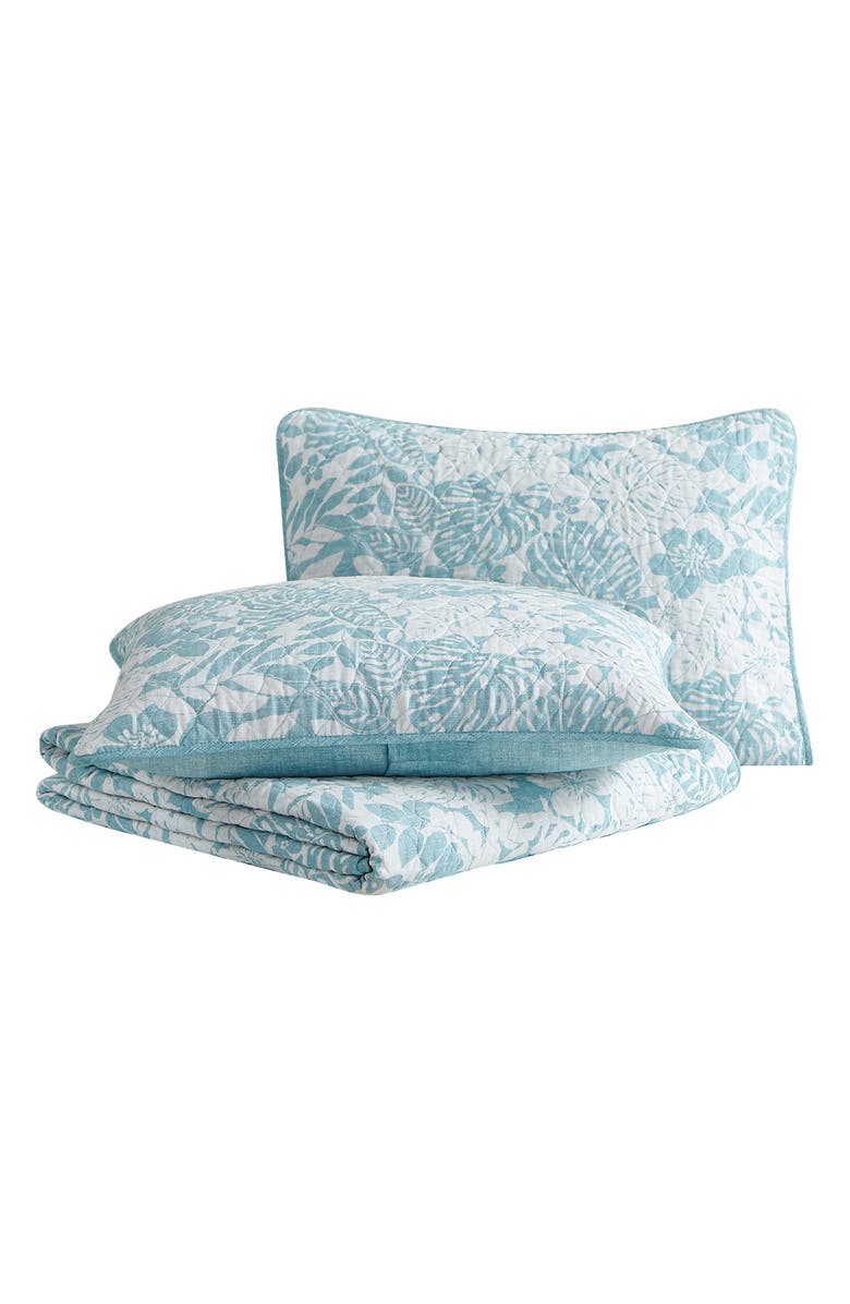Tommy Bahama Laguna Beach 3-Piece Quilt Set, Alternate, color, Bahama Blue