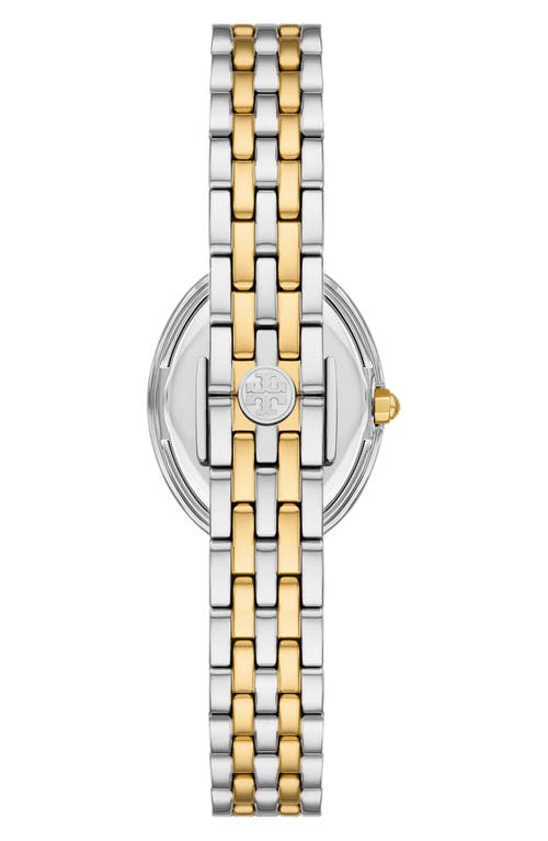 Tory Burch Women's The Oval Two-tone Stainless Steel Bracelet Watch 28mm In Two Tone
