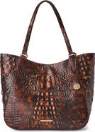 Brahmin Aliza Croc Embossed Leather Tote