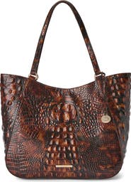 Brahmin Aliza Croc Embossed Leather Tote