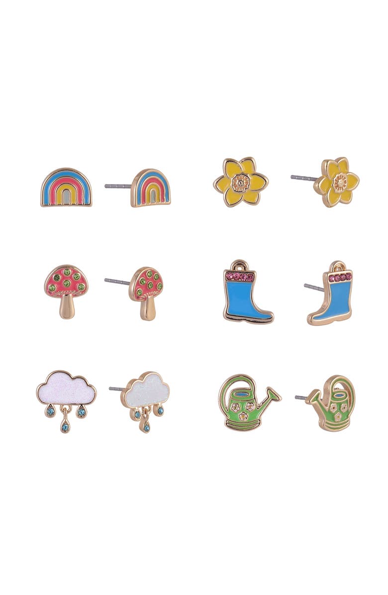 Hallmark 6 pack Easter Spring Stud Earring Set, Main, color, Multicolored