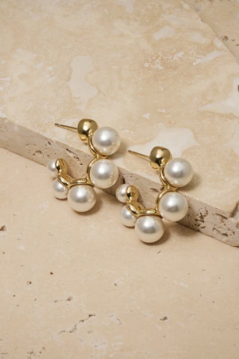 Cassandra Pearl Hoops