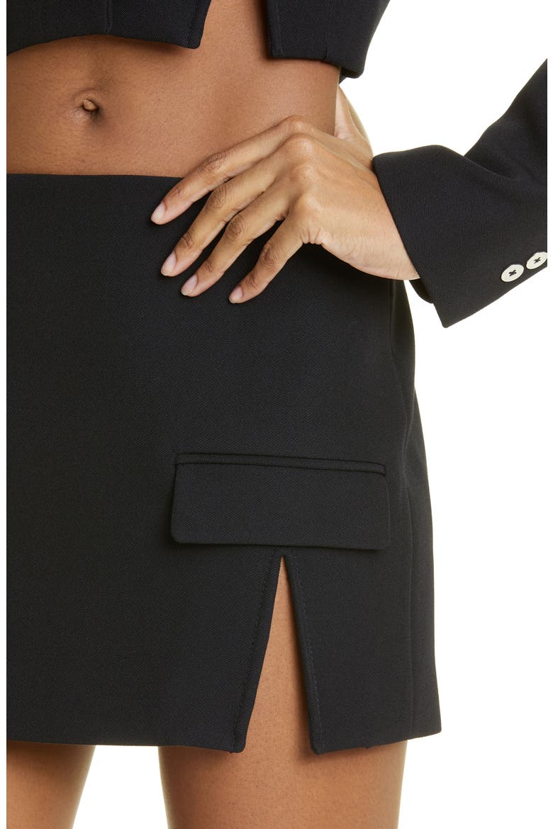 Split Hem Skirt, Alternate, color, BLACK