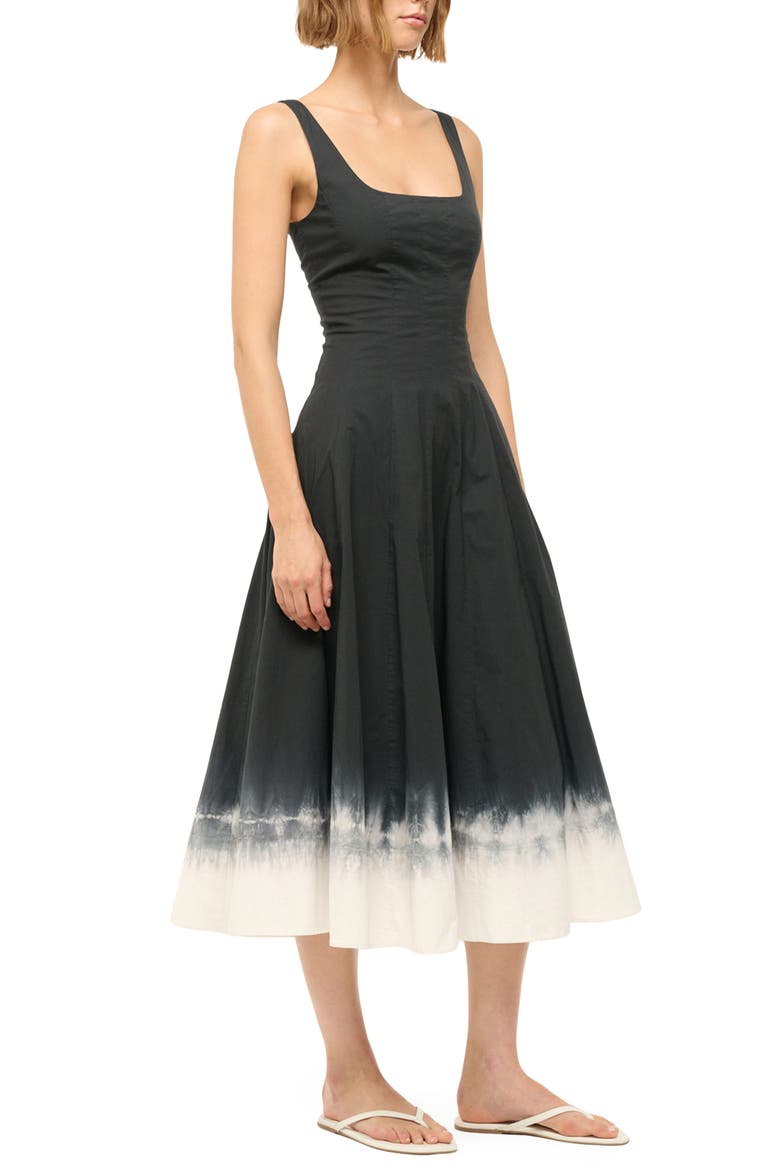Wells Dip Dye Stretch Cotton Dress, Alternate, color, ONYX OMBRE