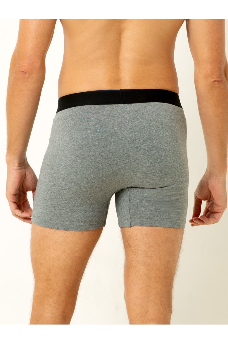 Cotton Modal Boxer Brief 4-Pack, Alternate, color, Black Blue Gray