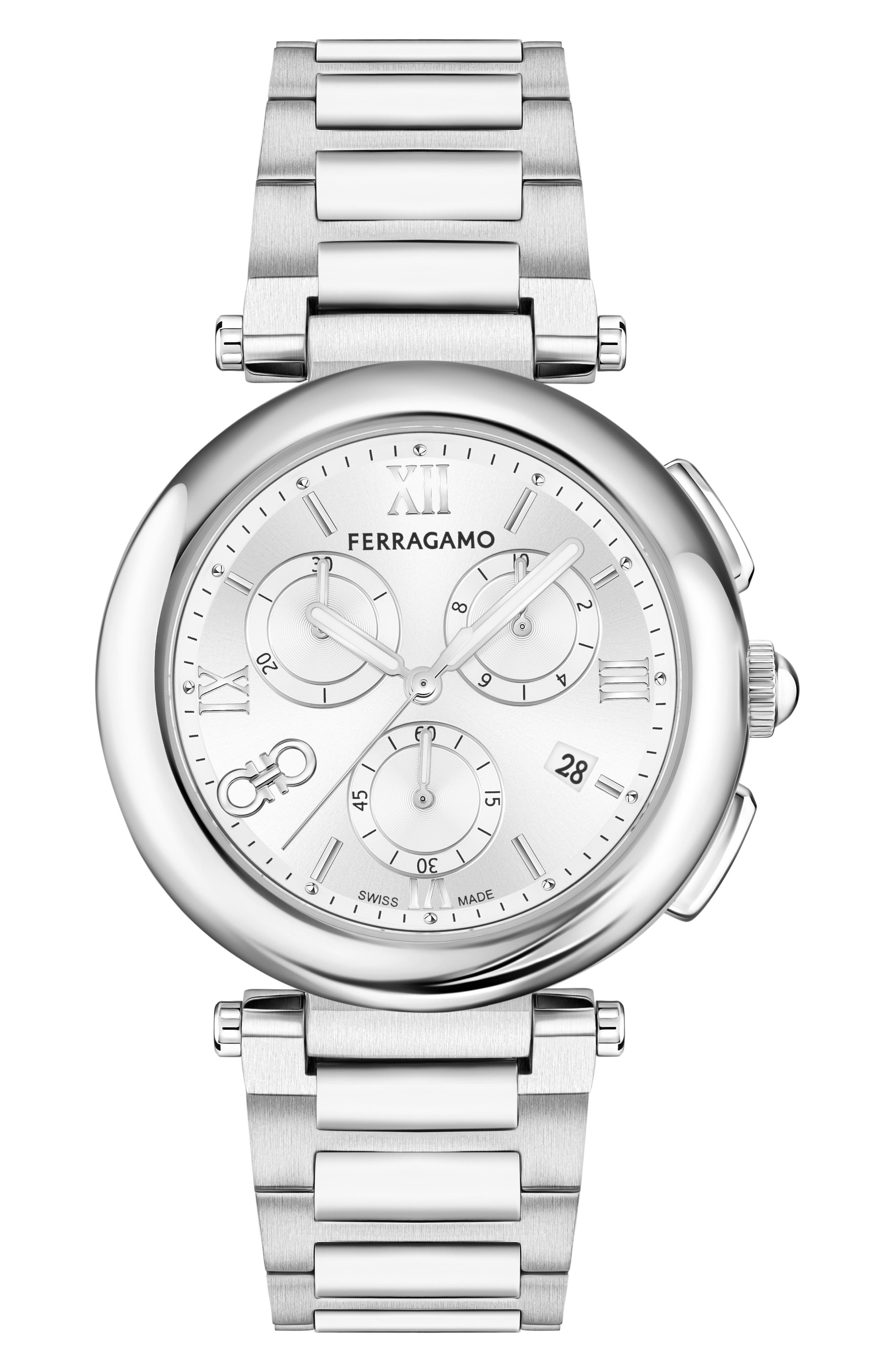 FERRAGAMO Legacy Chronograph Bracelet Watch, 40mm
