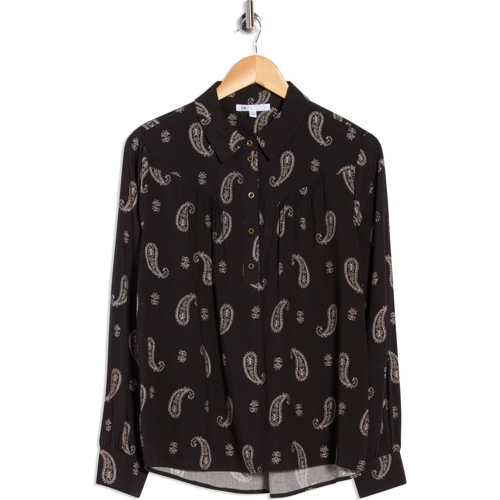 Dr2 By Daniel Rainn Long Sleeve Button-up Shirt In Black