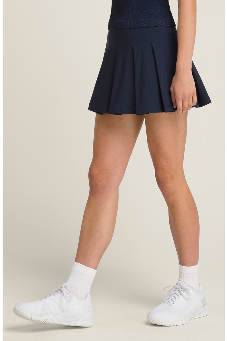 Classic Pleated Tennis Skirt, Alternate, color, CLASSIC NAVY