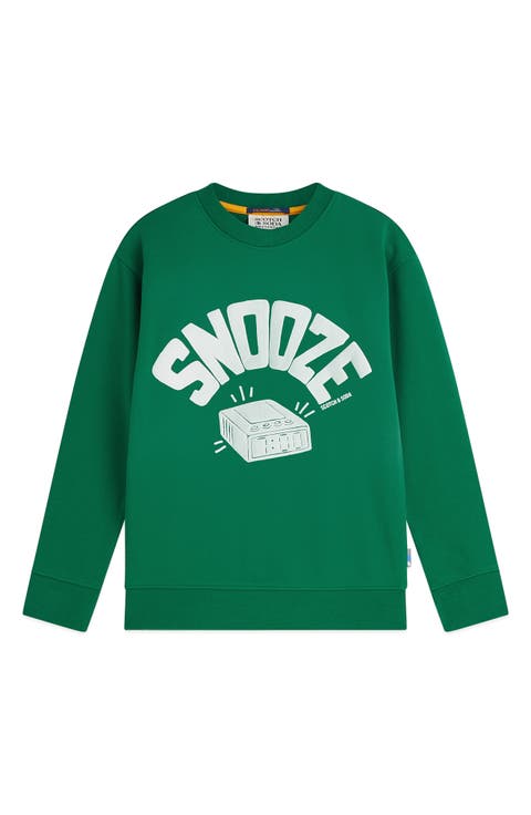 Kids' Relaxed Fit Graphic Cotton Sweatshirt