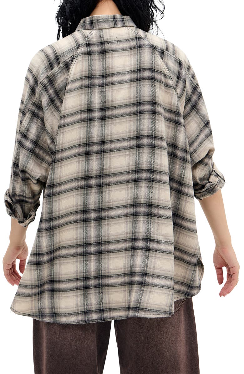BDG Urban Outfitters Brendan Check Oversize Button-Up Shirt, Alternate, color, Green Check