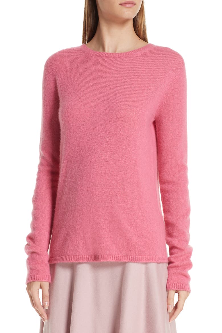 Stelvio Cashmere & Silk Sweater, Alternate, color, SHOCKING PINK