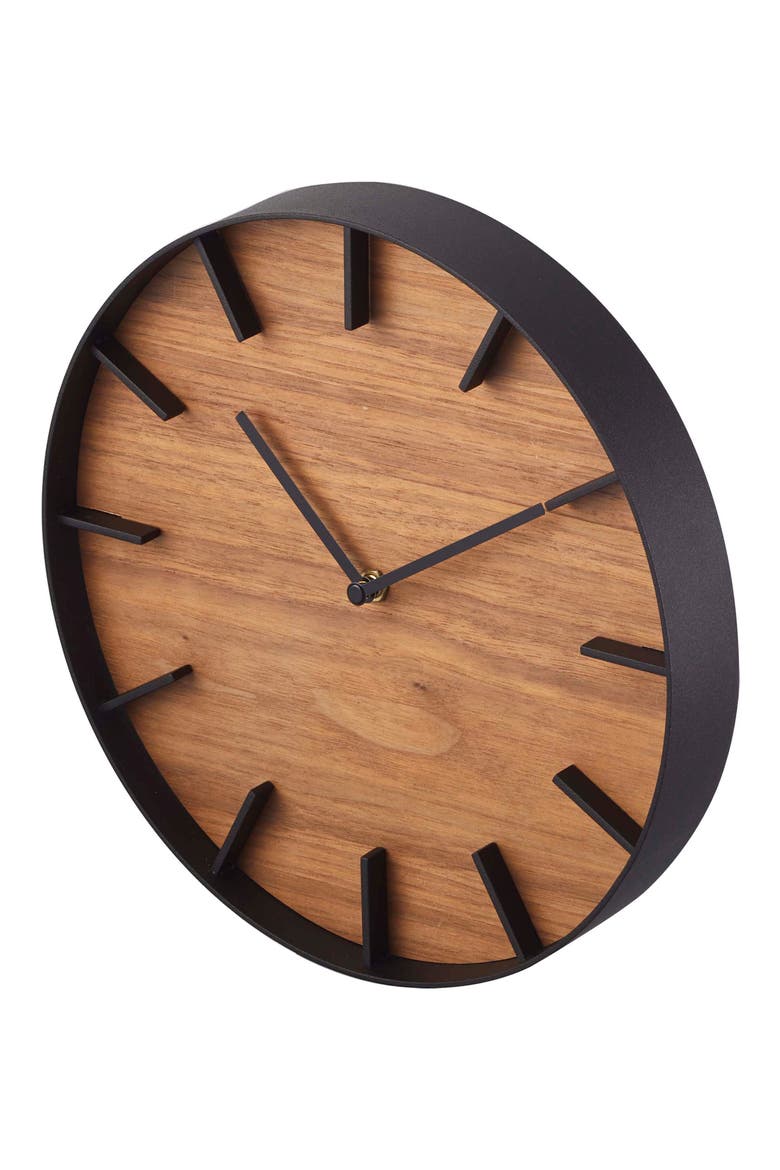 Rin Wall Clock, Alternate, color, BROWN