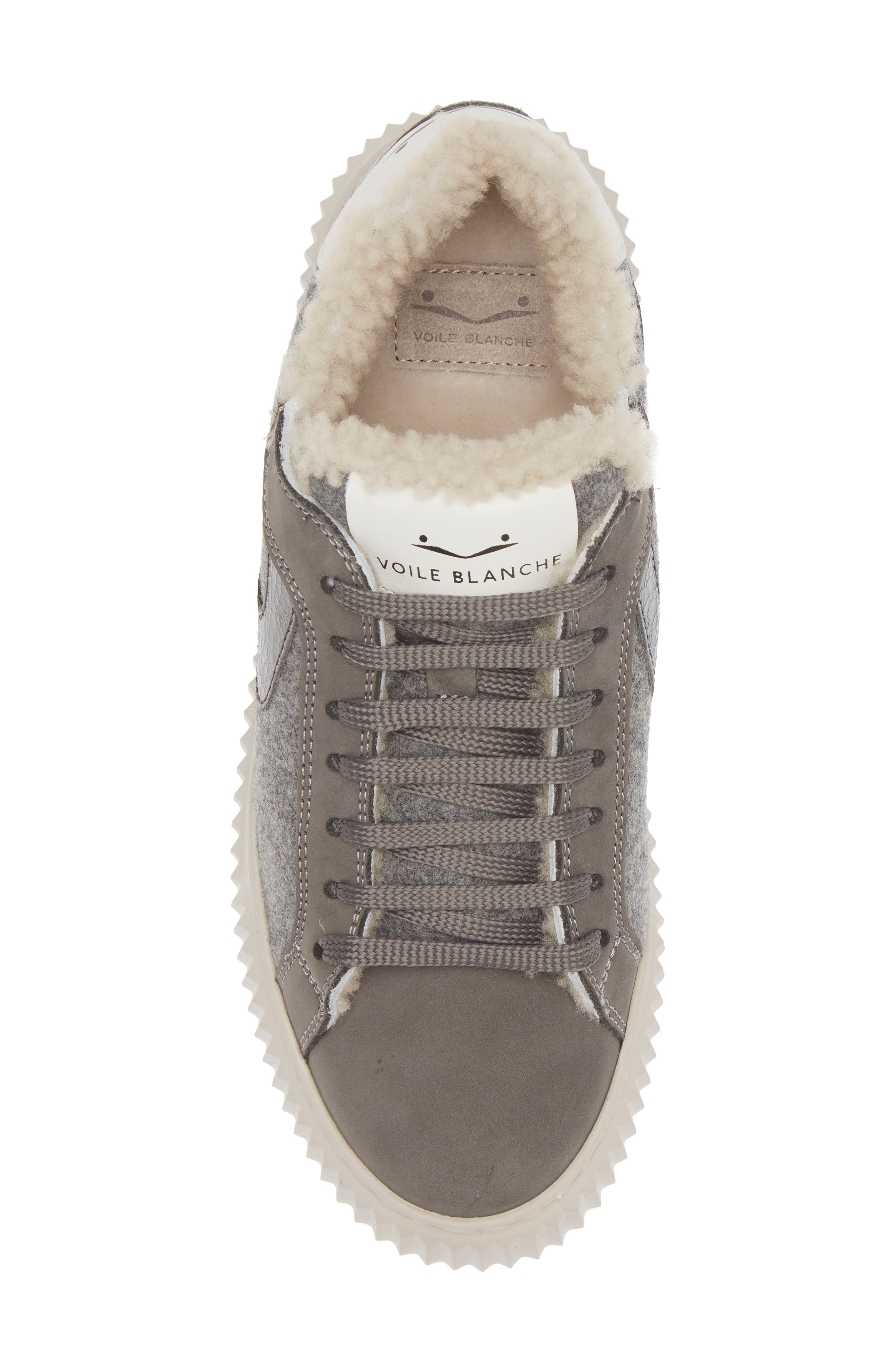 Voile Blanche Lipari Genuine Shearling Lined Sneaker, Alternate, color, Anthracite Black