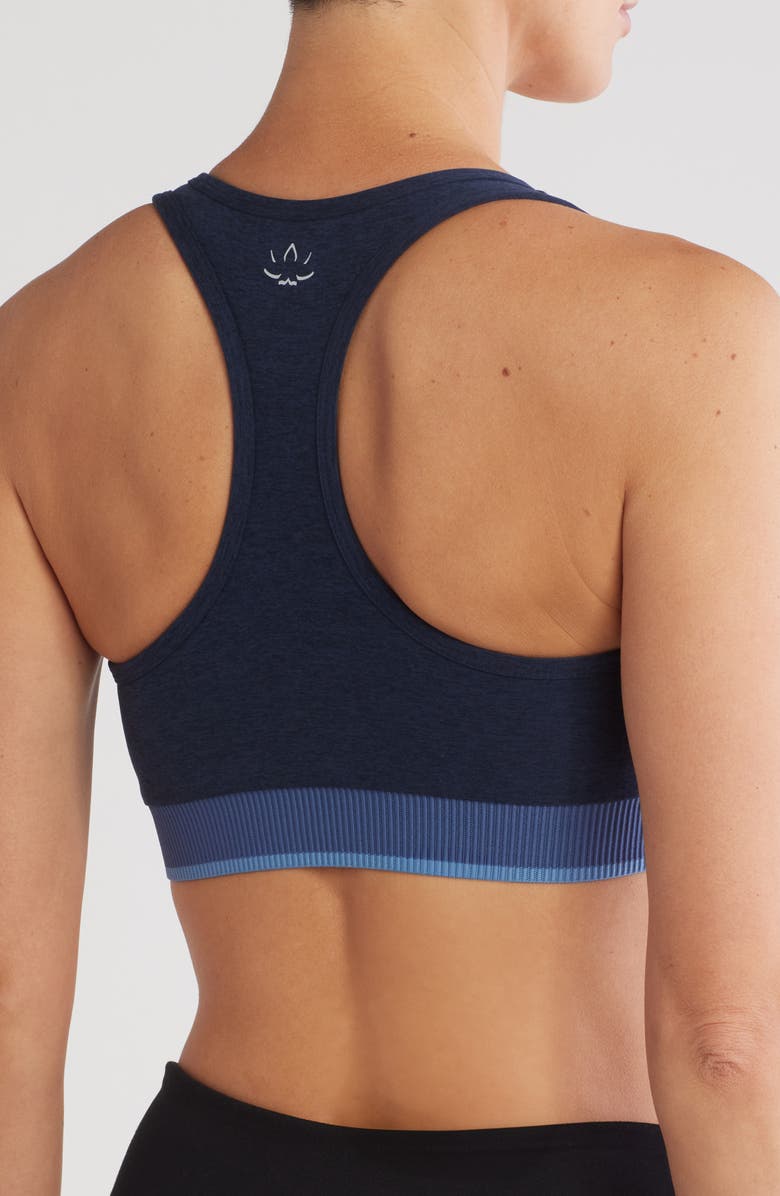 Beyond Yoga Space Dye in the Mix Racerback Sports Bra, Alternate, color, Nocturnal Navy