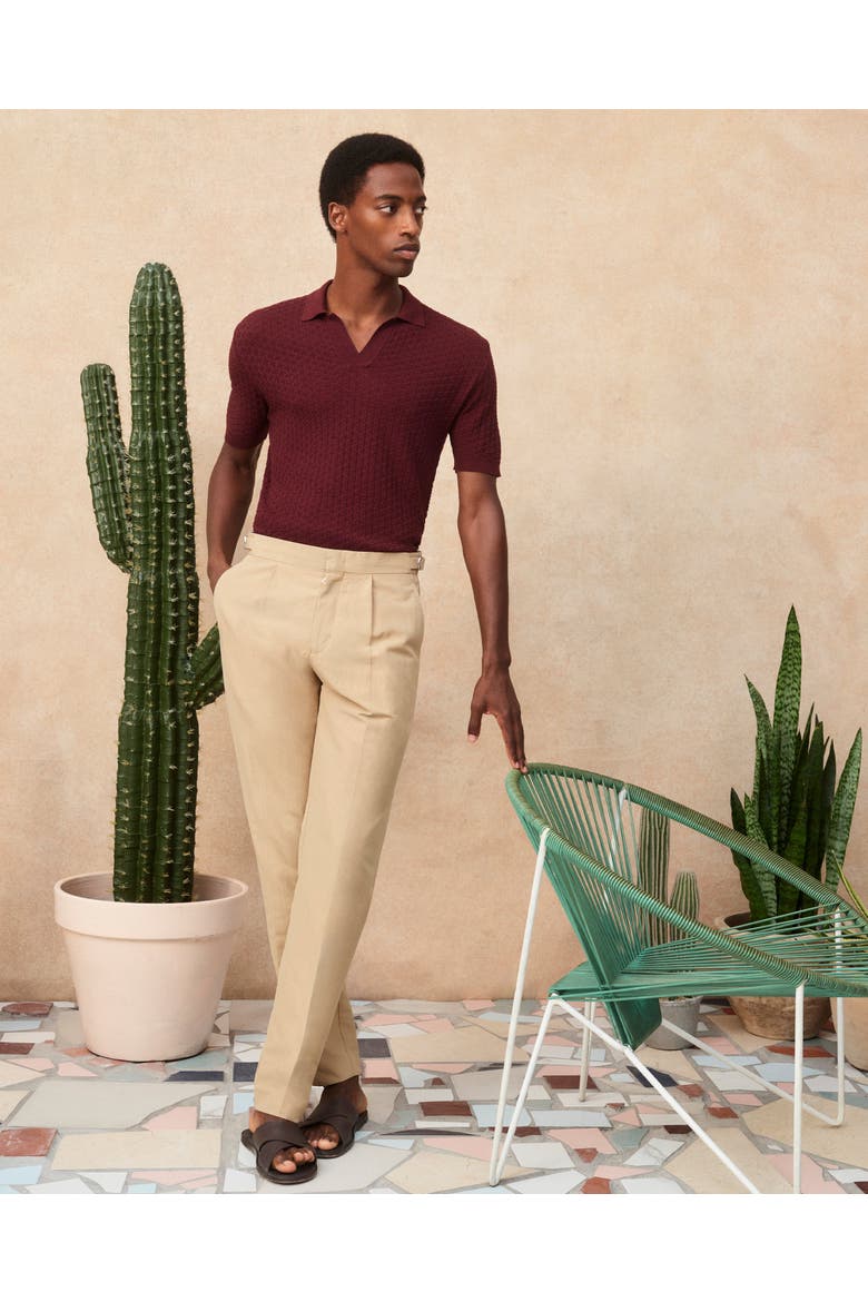 Horton Tailored-Fit Polo Shirt, Alternate, color, Damson