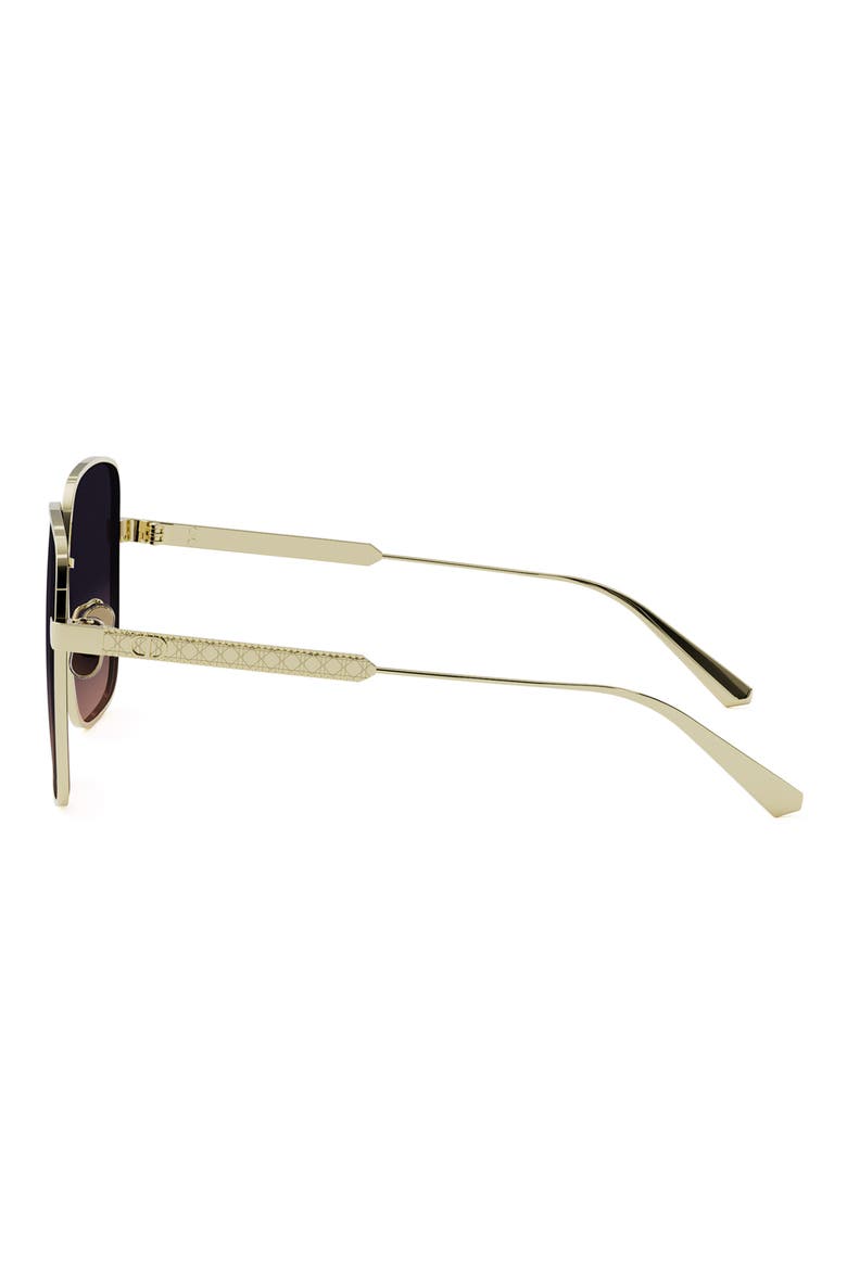 'DiorCannage S1U 59mm Square Sunglasses, Alternate, color, GOLD/ GRADIENT VIOLET PINK