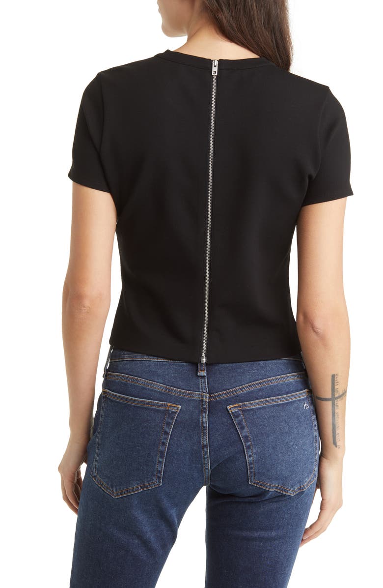rag & bone Irina Ponte Crop T-Shirt, Alternate, color,