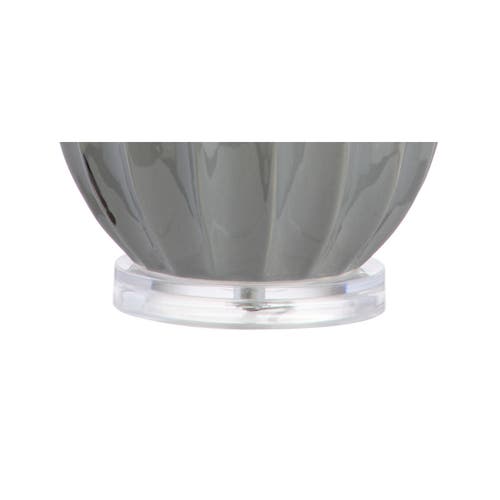 Jonathan Y Tate Ceramic Led Table Lamp In Gray