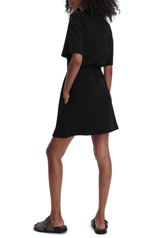 Varley Maple Short-sleeve Mini Dress In Black