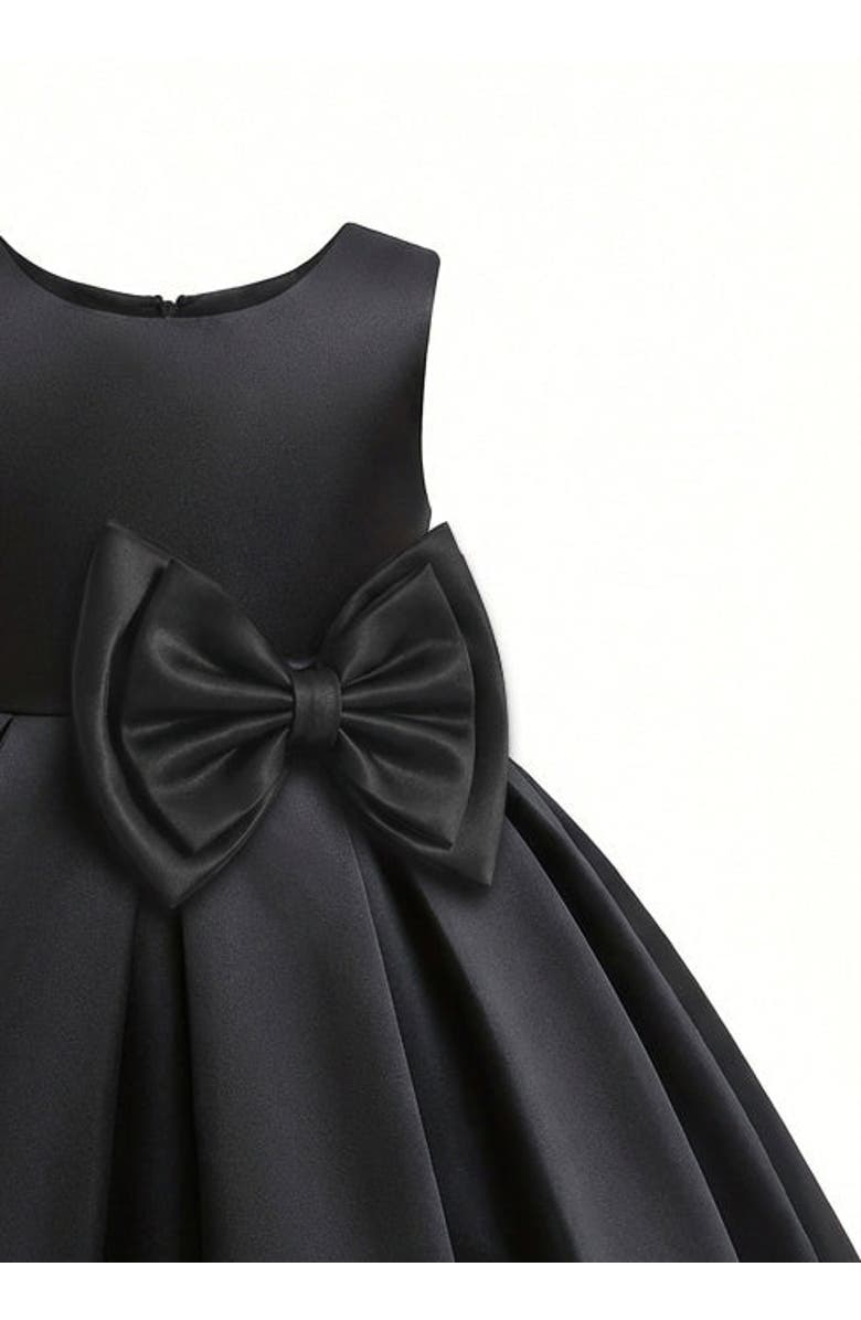 Tulleen Bow Waist Dress, Alternate, color, Black