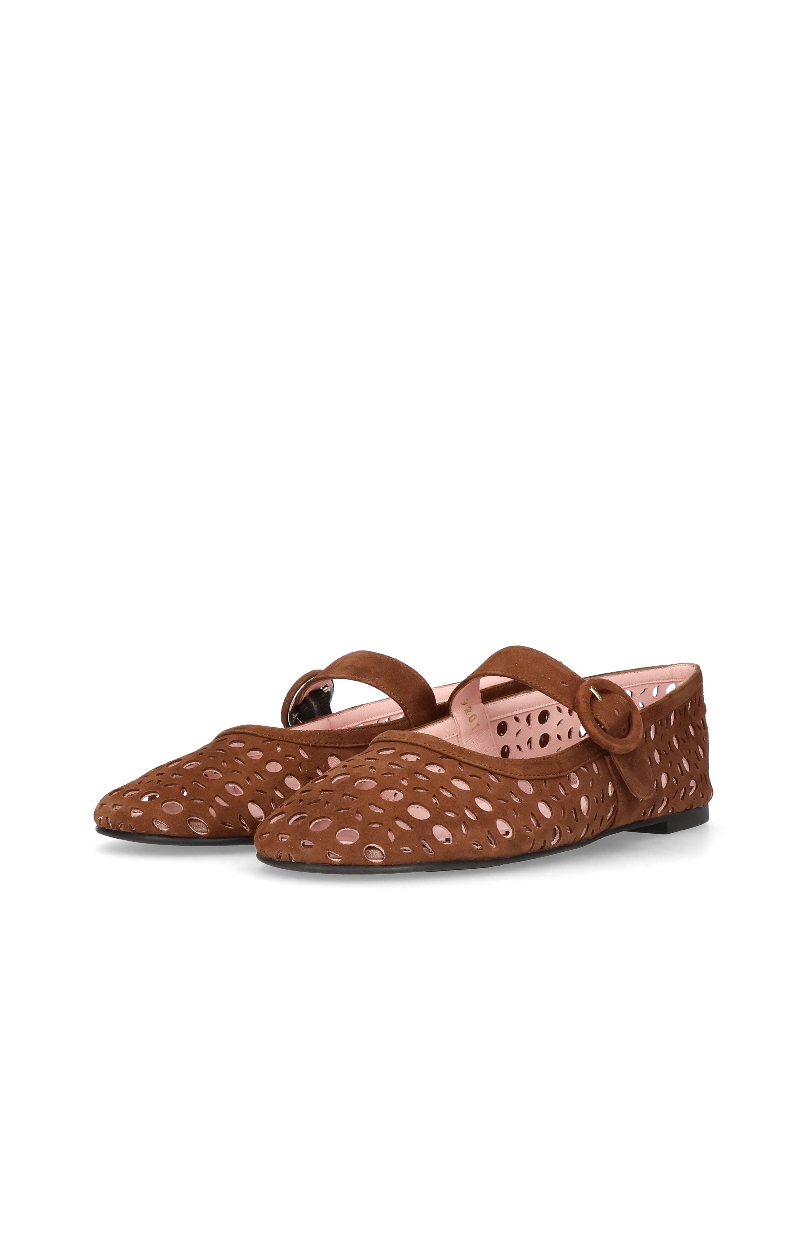 Suede Die Cut Mary Jane, Alternate, color, Brown