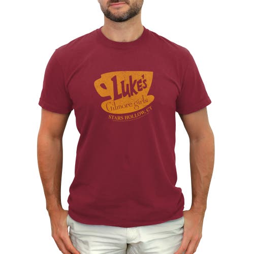 Gilmore Girls Distressed Luke's Diner Logo Graphic T-shirt In Red