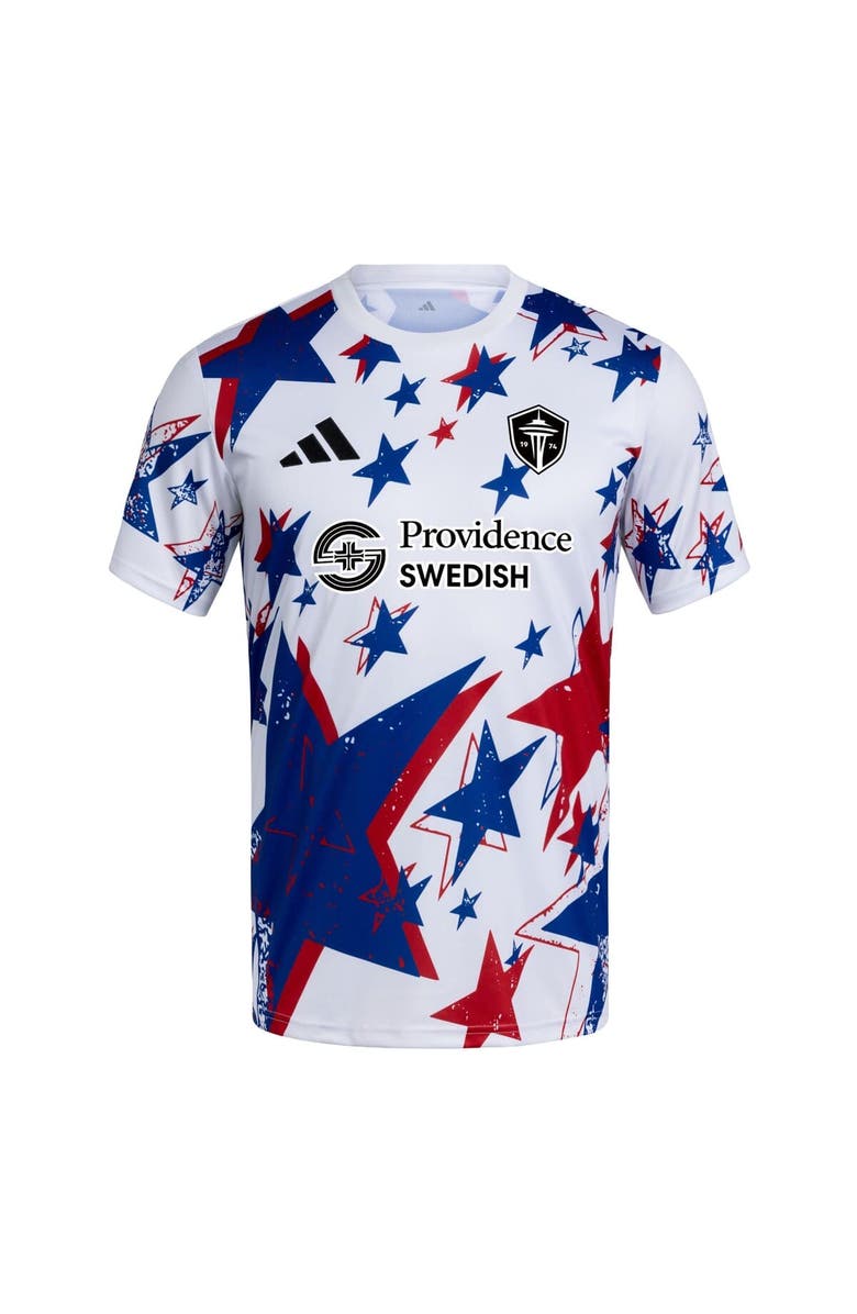 adidas Men's adidas White Seattle Sounders FC 2026 Americana Pre-Match Jersey, Alternate, color, White