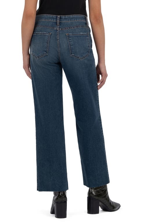Kut From The Kloth Lucy Double Button Wide Leg Jeans In Multi