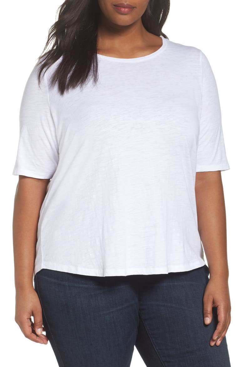 Crewneck Tee, Main, color, WHITE