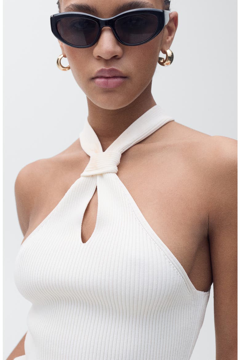 Knot Ribbed Top, Alternate, color, ECRU