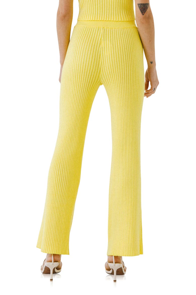 Ribbed Drawstring Pants, Alternate, color, LIME