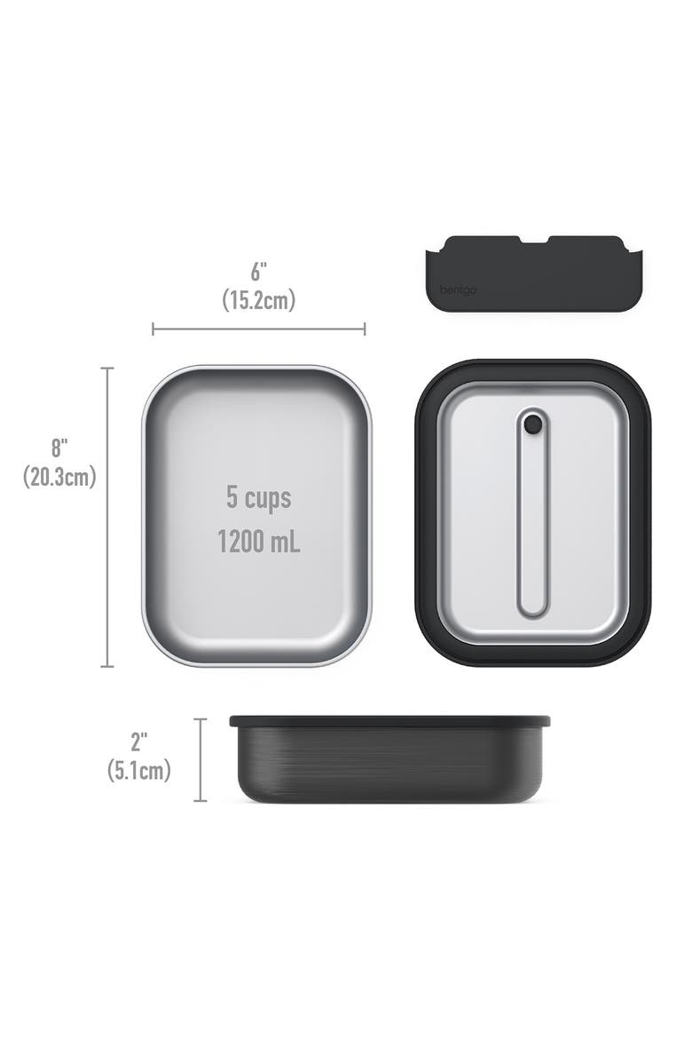 Stainless Steel Lunch Box - Carbon Black, Alternate, color, CARBON BLACK