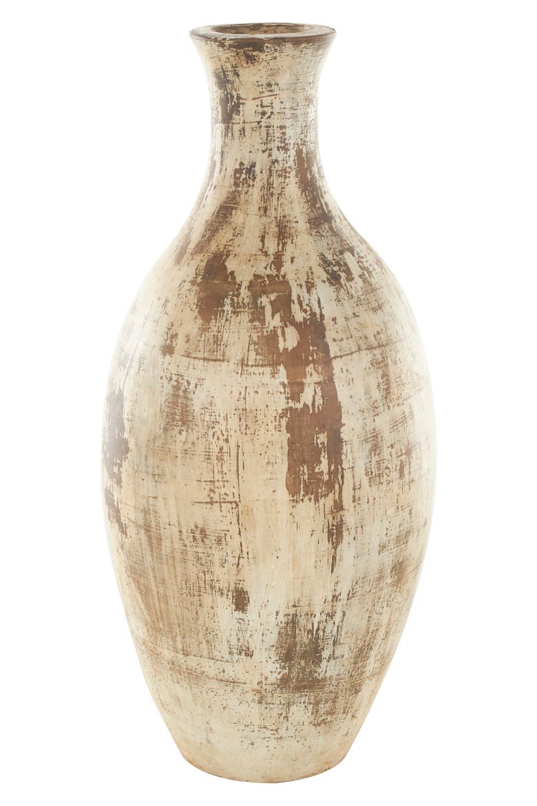 Brown Ceramic Vase, Alternate, color, BROWN
