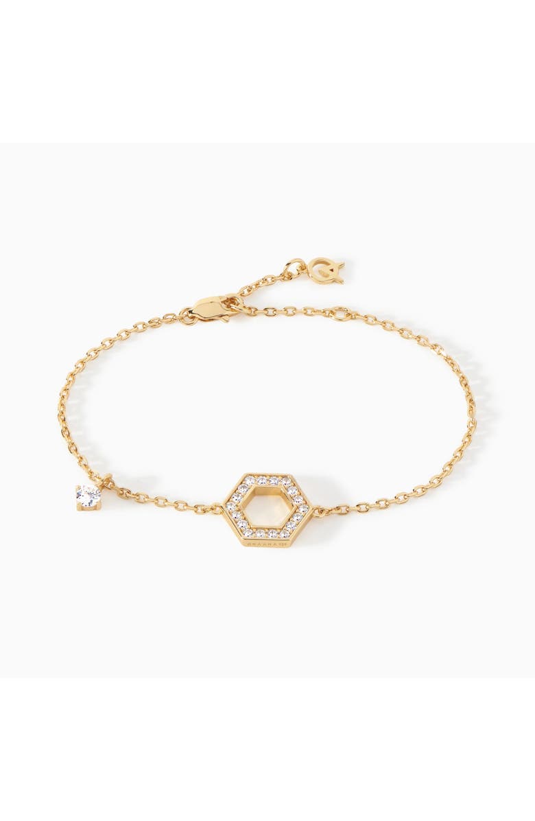 Ora Ana The Kimberly Bracelet, Main, color, Gold/White Cz
