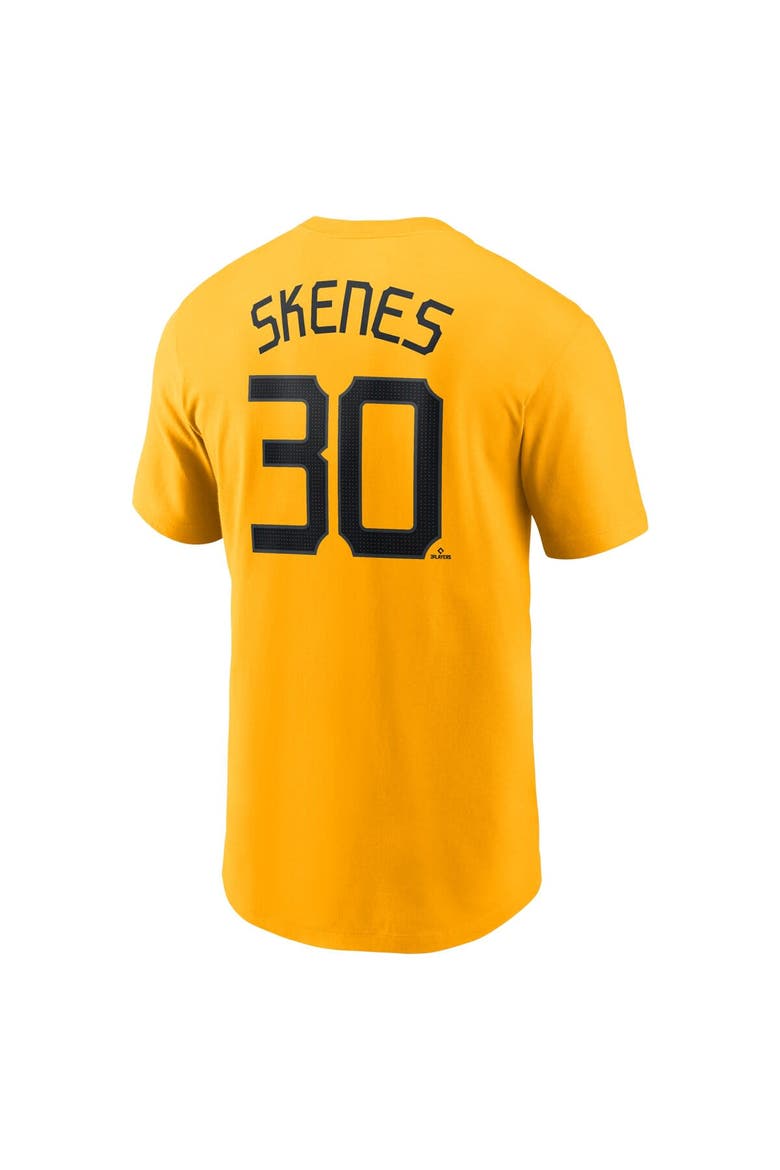 Men's Nike Paul Skenes Gold Pittsburgh Pirates Fuse Name & Number T-Shirt, Alternate, color, Gold