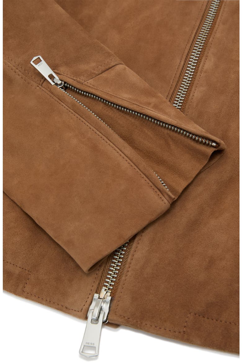 Erin Leather Jacket, Alternate, color, COGNAC BROWN
