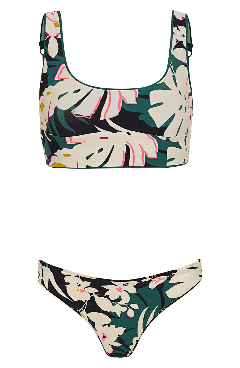 Maaji Brunswick Green Donna Reversible Bikini Top, Alternate, color, Dark Green