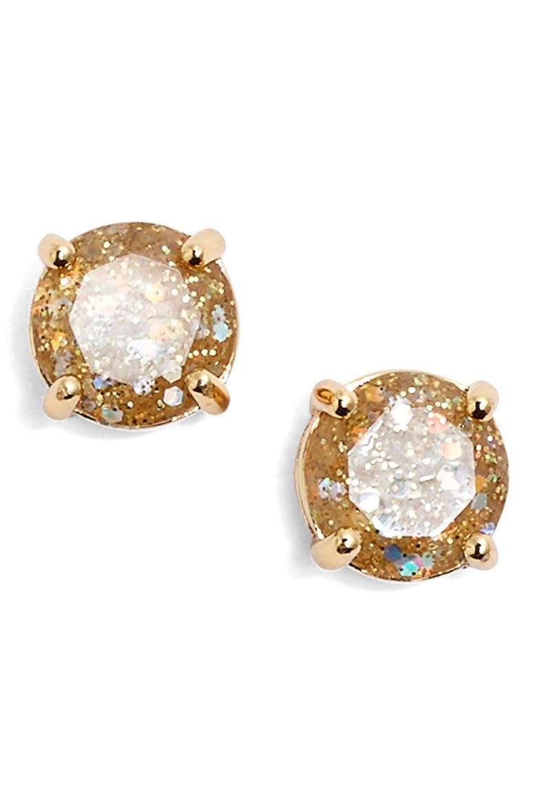 'mini glitter' stud earrings, Main, color, GOLD MULTI