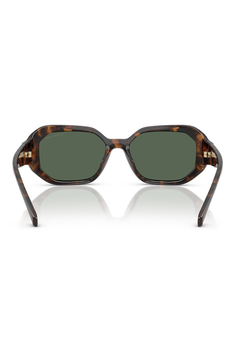 54mm Irregular Sunglasses, Alternate, color, DARK TORTOISE / GREEN SOLID