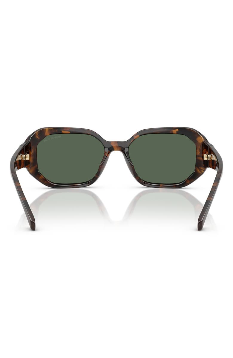 Michael Kors 54mm Irregular Sunglasses, Alternate, color, Dark Tortoise / Green Solid