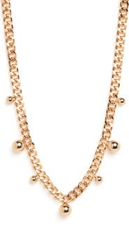 Open Edit Orb Drop Curb Chain Necklace